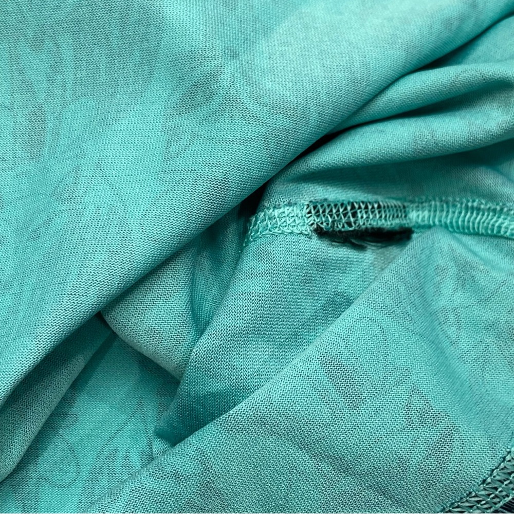 Patterned Teal Long Sleeve Top - Picture 9 of 12